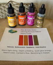 Load image into Gallery viewer, Flow & Color Series: Glowing Horizons Alcohol Ink Notecard Kit