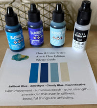 Load image into Gallery viewer, Flow & Color Series - Arctic Flow Edition Alcohol Ink Notecard Kit