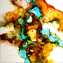 Load image into Gallery viewer, Flow &amp; Color Series:  Earth Journeys Intuitive Alcohol Ink 8x8 Ceramic Tile Kit
