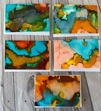 Load image into Gallery viewer, Flow &amp; Color Series:  Earth Journeys Intuitive Alcohol Ink Card Kit
