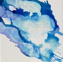 Load image into Gallery viewer, Flow &amp; Color Series - Arctic Flow 8x8 Ceramic Tile Intuitive Alcohol Ink Painting Kit
