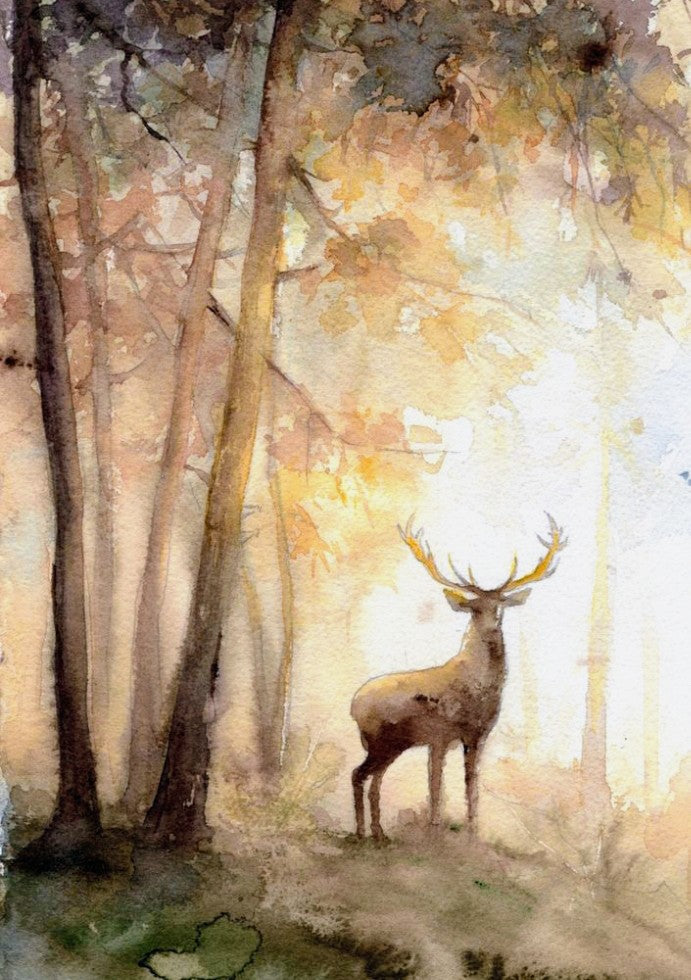 “Woodland Deer” Watercolor Class 10/11 9-12 CST