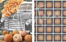 Load image into Gallery viewer, "Autumn Leaves and Companion Plaid" SET Decoupage Paper

